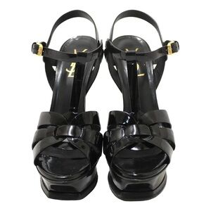 Yves Saint Laurent Glossy Black Platform Heels